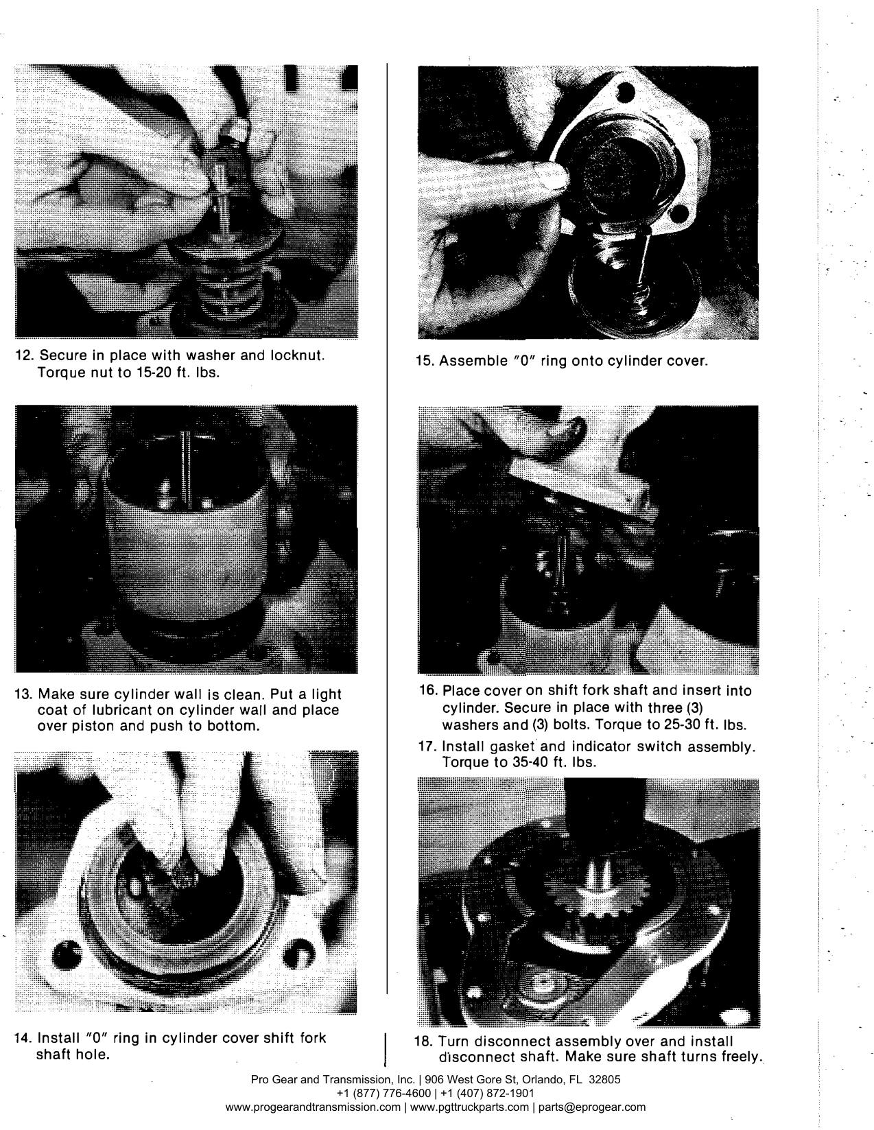 Spicer 784 Transfer Case Manual page 44: 12. Secure in place with washer and locknut.