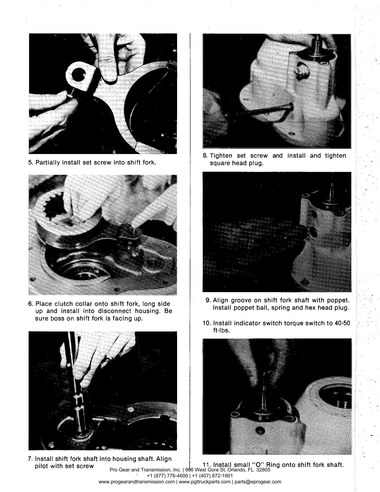 Spicer 784 Transfer Case Manual page 47: 5. Partially install set screw into shift fork.