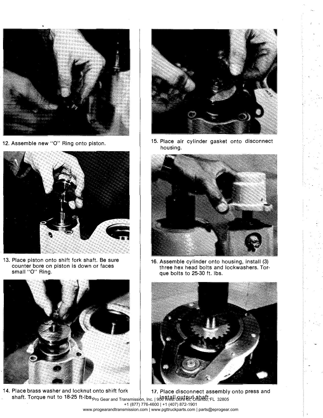 Spicer 784 Transfer Case Manual page 48: 15. Place air cylinder gasket onto disconnect