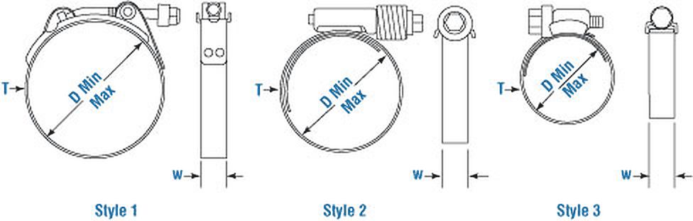 Truck Exhaust & Hose Clamp Hose System exploded-view diagram