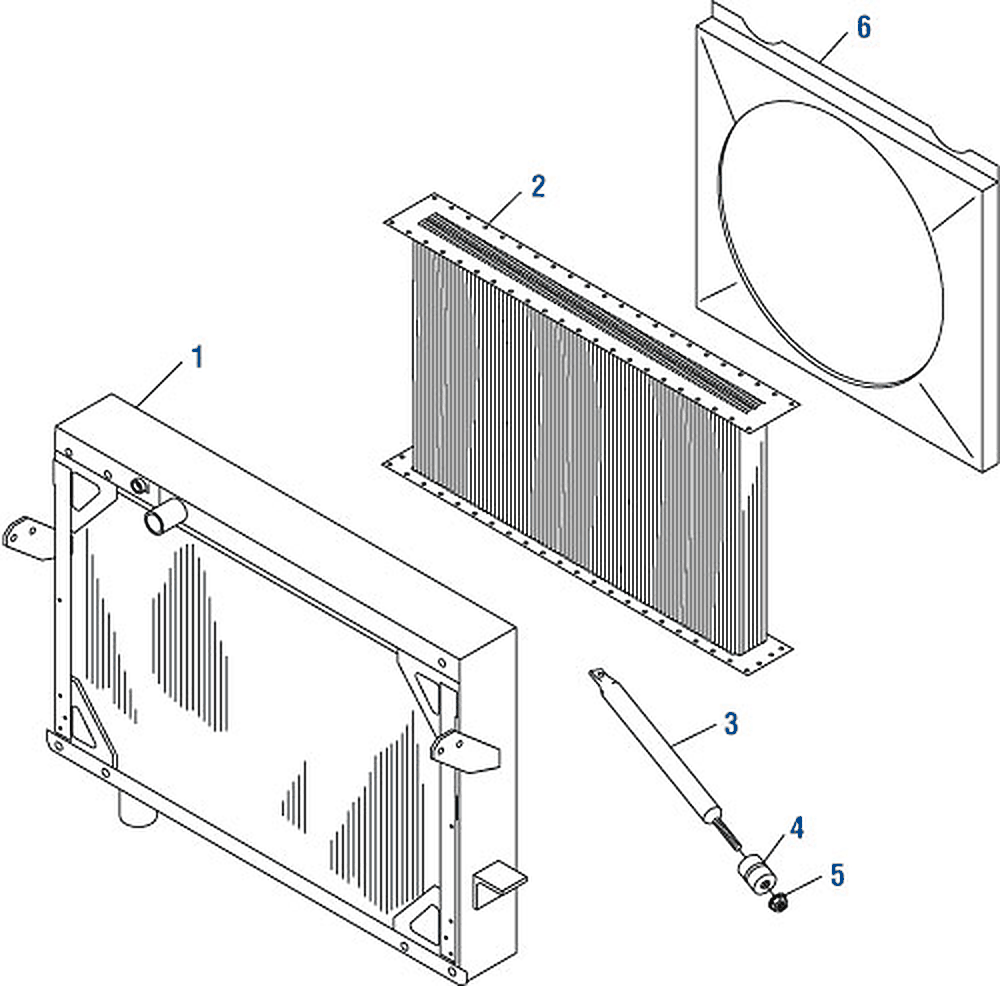 Truck Cooling System Radiators & Components exploded-view diagram
