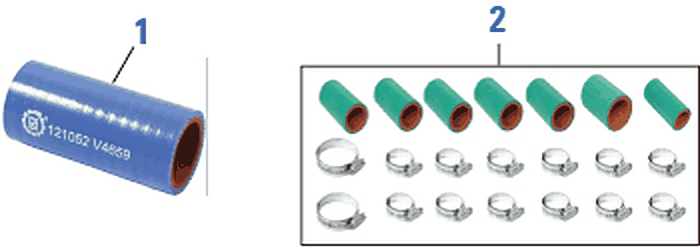 Truck Cooling System Coolant Hoses - Cummins Applications exploded-view diagram